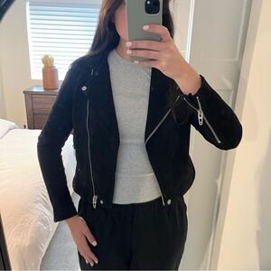 Blank NYC Black Suede Moto Jacket